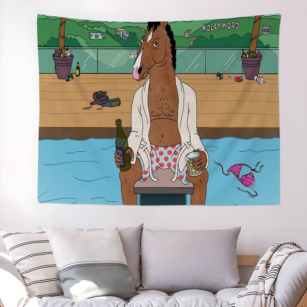 Анимация B-BoJack H-Horseman Мультфильм Гобелен Настенное Украшение Домашний Декор