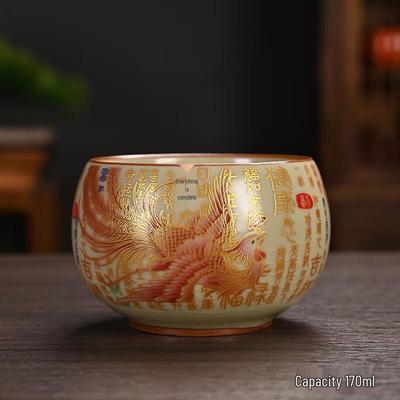 Керамическая чайная чашка с глазурью кракле Shangqi