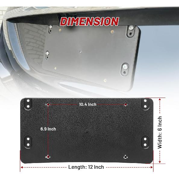 RED WOLF Кронштейн для заднего номерного знака Подходит для 2008- Mercedes-Benz Заменяет для заднего бампера Держатель номерного знака автомобиля Рамка Заменяет OE 1698170211 A0008101711