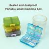 Pill Case Secure Buckle Close 8 Compartments Pill Dispenser with Removable Lids Travel Pill Organizer