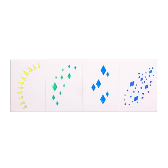 Temporary Tattoos Stickers, The Corner of The Eye Tattoos with Heart Star Pattern, Temporary Body Art Stickers for Adults Kids Party Use