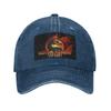 Mortal Kombat Logo Denim Fabric Cap Casual Baseball Caps Adjustable Hat Summer Unisex Baseball Hats