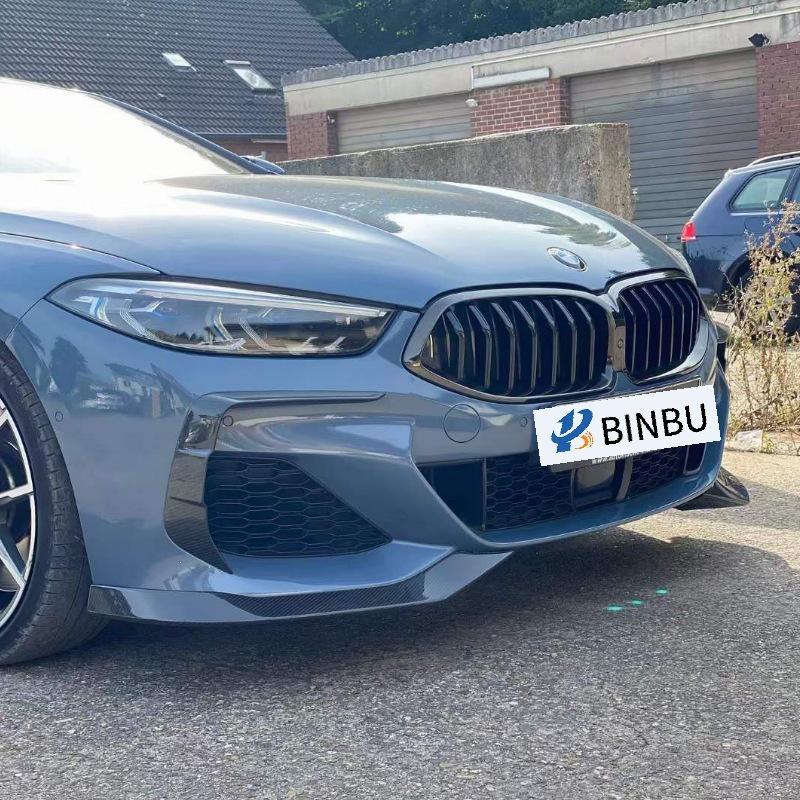 BMW 8 Series G14 G15 G16 Carbon Fiber Front Bumper Fog Light Wind Knife Deco Kit