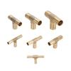 T-Shape Brass Barbed Hose Fitting Tee 6mm 8mm 10mm 12mm 14mm 16mm 19mm Hose Tube Barb Copper Barbed Coupling Connector Adapter