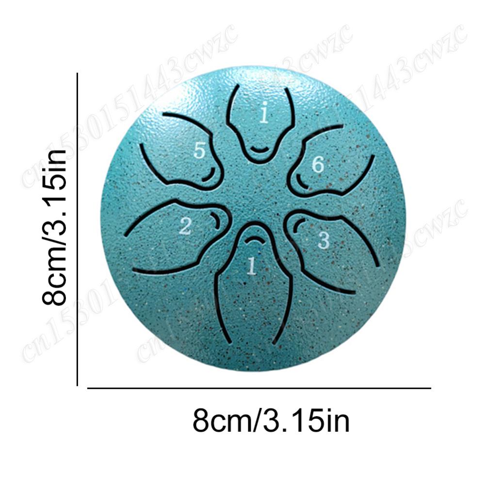 Стальной язычковый барабан 3 дюйма 6 нот барабан дождя для улицы колокольчик дождя перкуссия музыкальные инструменты для йоги медитации уникальный