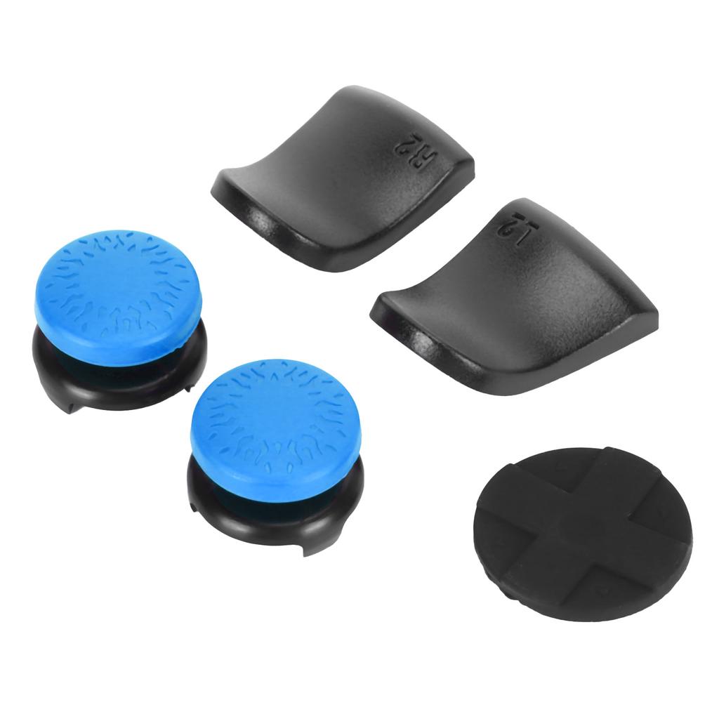 5in 1 Thumb Stick Grip Key Cap Joystick Cover L2 R2 Trigger Extender for PS5 Controller Bleu