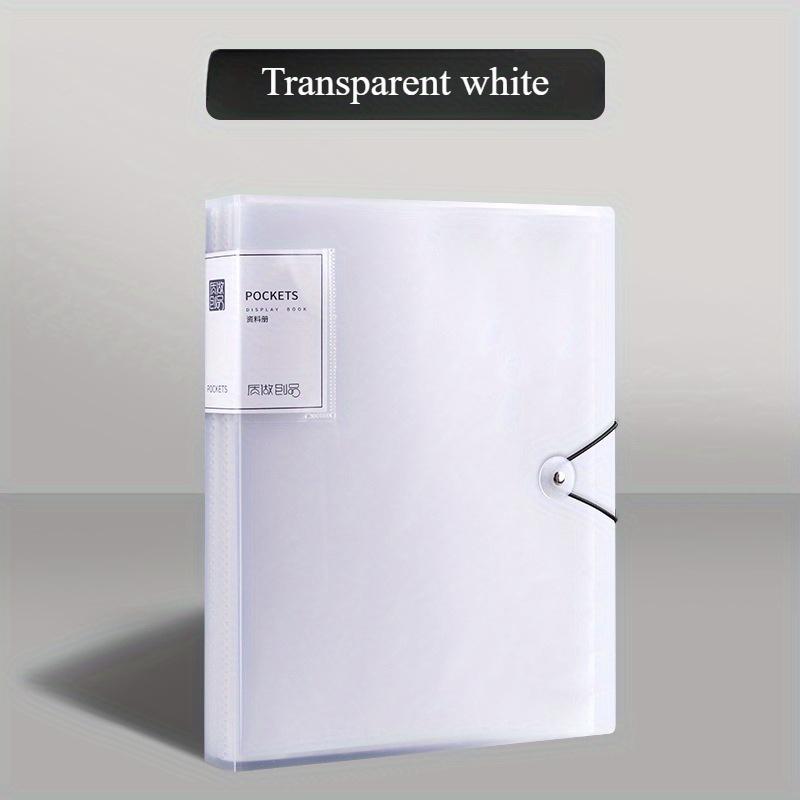 1 упаковка, органайзер для документов формата А4 с 60 прозрачными карманами - многослойная папка для хранения документов в офисе и школе, настольный органайзер, скоросшиватель