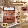 Zephoco chocolate-shaped eyeshadow palette, earth-cooled color palette, light powder, daily commuter makeup palette 54g