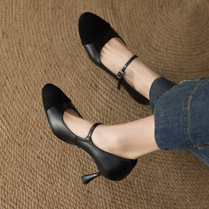 Krazing Pot Модные туфли из коровьей кожи весна-осень на шпильках с пряжками на ремешках женские туфли с круглым носком современные туфли-лодочки