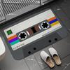 Retro Red Cassette Tape Living Room Door Mat Carpet Music Theme Design Running Up That Hill Song Pattern Rug For Home Decor