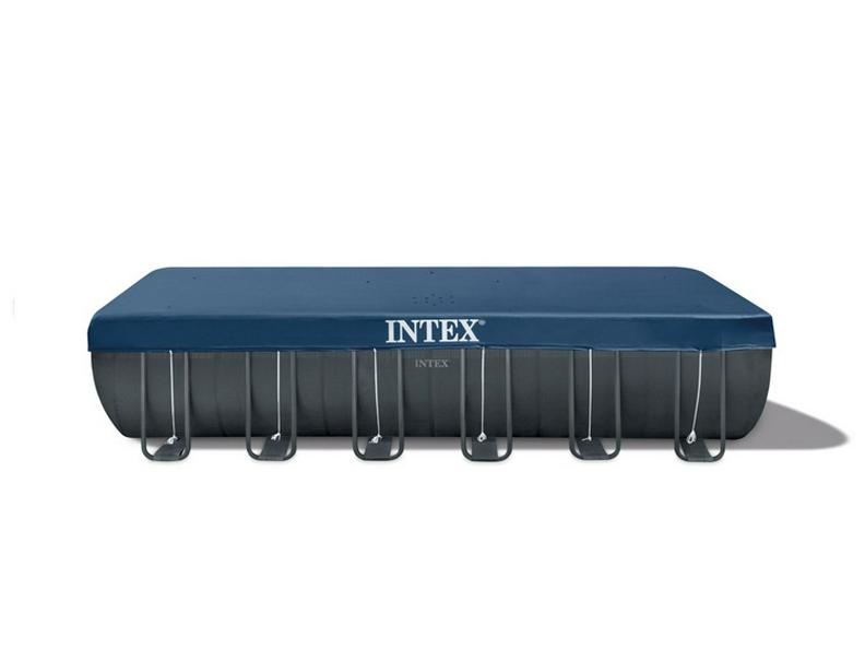 INTEX 26364 Супербольшой семейный прямоугольный каркасный бассейн с полным комплектом аксессуаров
