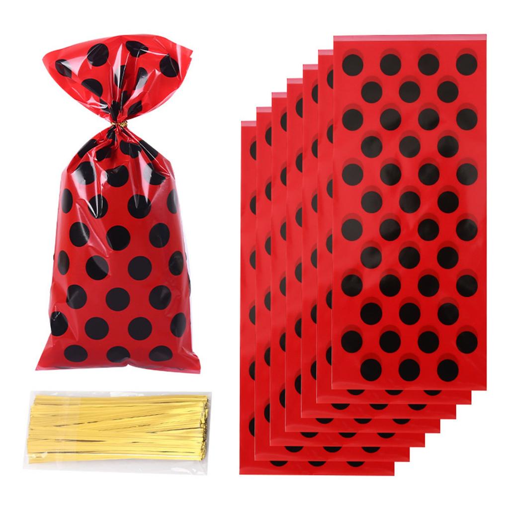 Polka Dot Print OPP Flat Pocket Small Food Gift Bundle Bag Snack Bag Plastic Bag Candy