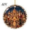 Holiday Keepsake for Family Christmas Landscape Scene Acrylic Ornament Tree Decor, Decorative Gift Friends Hanging Party And Seasonal Home Decorations