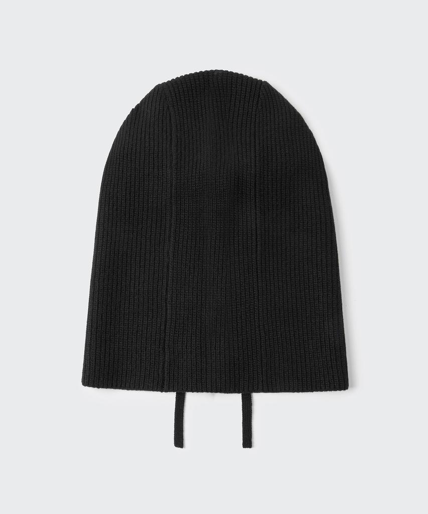 MUSINSA STANDARD Lambswool String Knit Balaclava [Black]