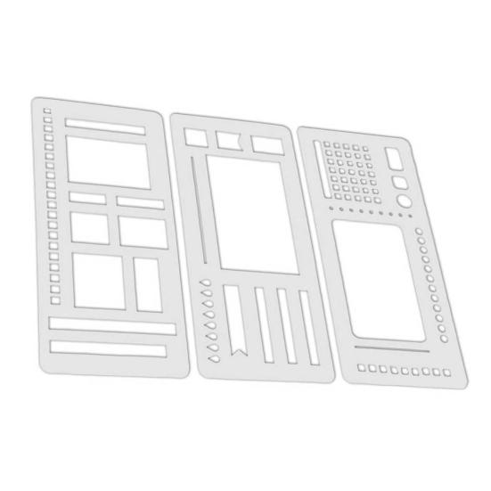 36925 Наборов Ручная работа Гибкий Шаблон для Записей Сделай сам Скрапбукинг Точечная Сетка