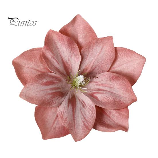 Single Flower Head 2 Pcs Artificial Lotus Small Realistic Clematis Flowers for DIY Wedding Party Craft Home Office Garden Hotel Decoration Materials