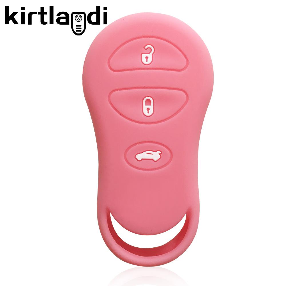 Силиконовый чехол для ключа-пульта автомобиля для Chrysler Grand Voyager PT Cruiser Sebring Jeep Liberty Dodge Передатчик 3/4 кнопки Брелок