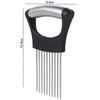 Full Grip Handle Onion Slicer Holder Black Meat Tenderizer Vegetables Cutting Fork  Kitchen Gadgets