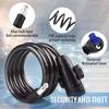 Black Bicycle Anti-Theft Chain Lock Bike Portable Metal Steel With 2Keys Safety Lock Motorcycle Bike Lock Bicycle Accessories 4