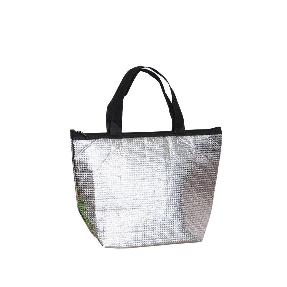 Aluminum Foil Lining Insulated Cooler Bag Pearl Cotton Padding Food Storage Bag Lunch Bag Carrying
