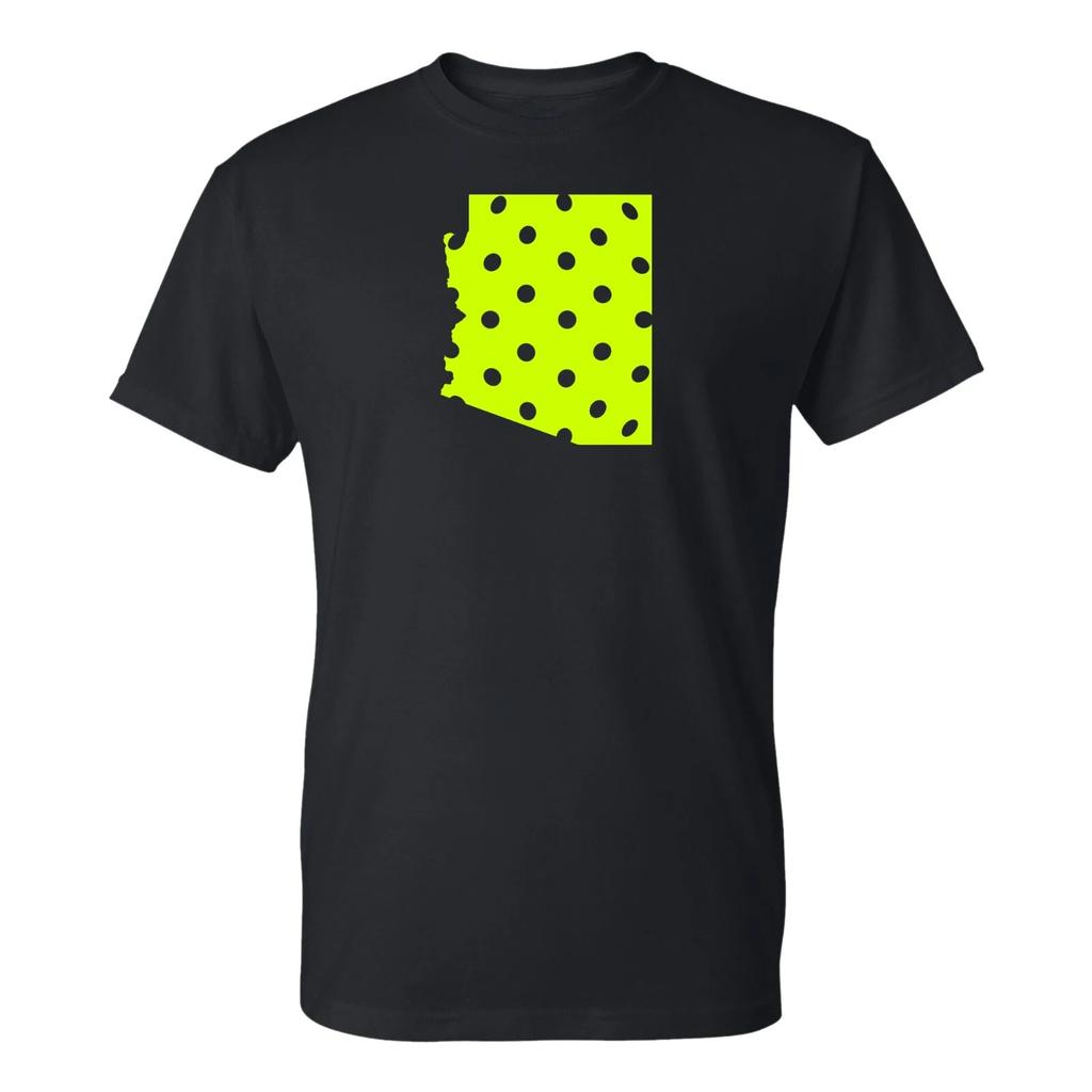 Pickleball State Arizona Basic Cotton T Shirt - Black