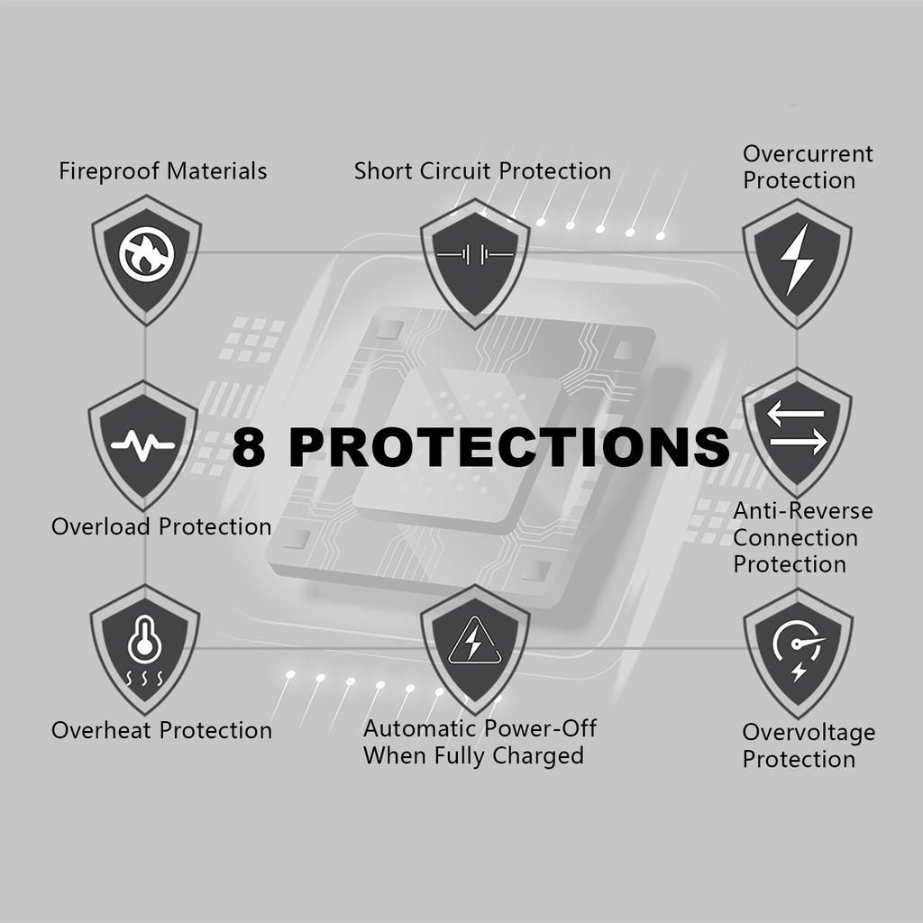 Аксессуары для зарядного устройства Интеллектуальное автомобильное мотоциклетное зарядное устройство 12 В 2 А Автоматическое с ЖК-дисплеем Зарядное устройство для свинцово-кислотных AGM гелевых аккумуляторов для автомобиля/дома на колесах/квадроцикла/лодки