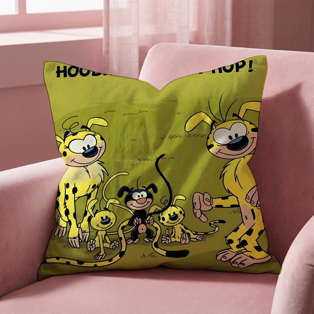 Чехол на подушку M-Marsupilami CARTOON, Универсальный чехол для подушки для дома и автомобиля - Двусторонний, Мягкий и прочный для ежедневного использования