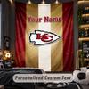 TapestryKansas City Chiefs Custom Name Text Personalized Wall Hanging Tapestry Home Wall Decor