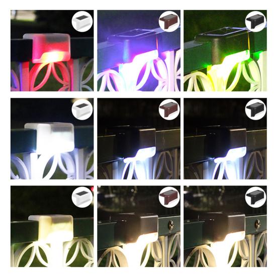 Солнечная палубная лампа Водонепроницаемый погодный IP65 Светостойкий датчик Простая установка Длинный срок службы Декоративный АБС-пластик