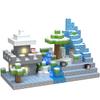 YOIKO 138-Piece Magnetic Building Block Set, Snowy World Theme, Minecraft Style, 2cm, with 3 Illuminating Building Blocks, Educational Toy for