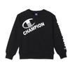 Champion Long Sleeve Crew Neck Sweatshirt with Graphic Logo Size 130 CK-YS003 Print, Schoolboy, Black,