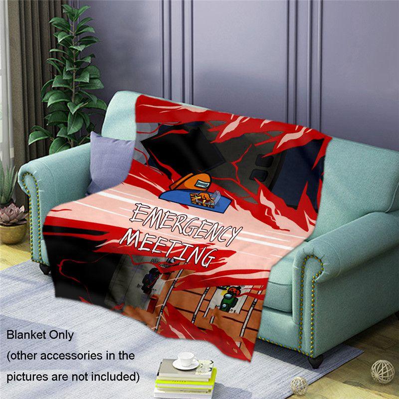 Game Among Us Blankets Soft Comfortable Warm Flannel Printed Winter Cartoon