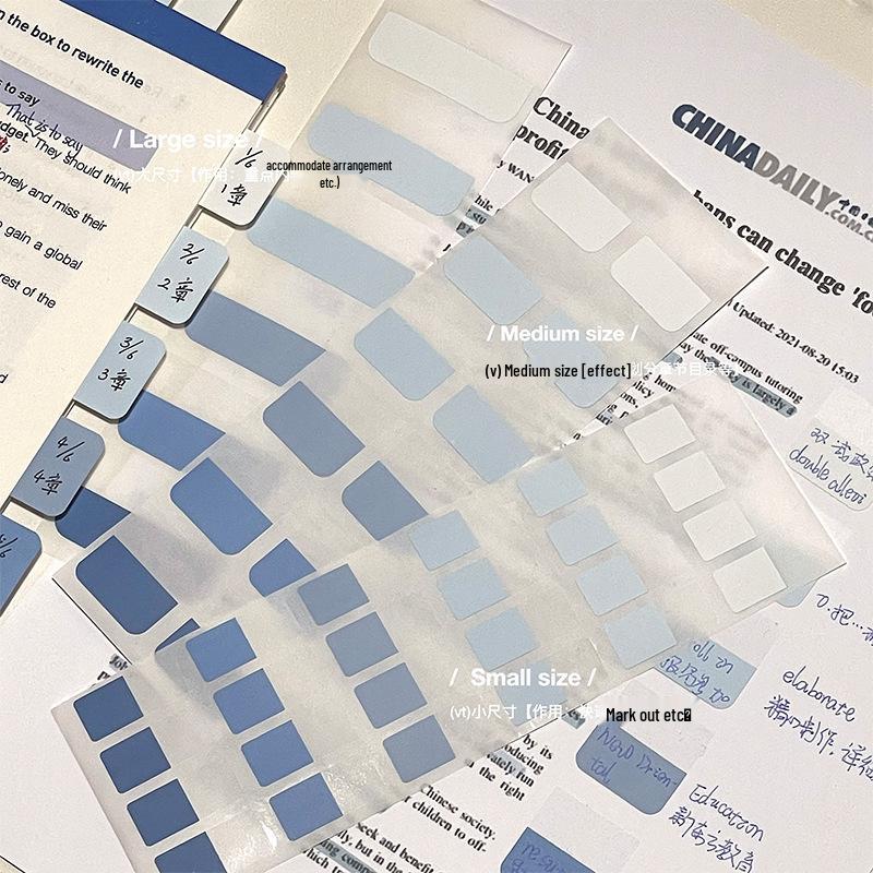 Transparent Writable Index Sticky Notes - Strong Adhesion Markers for Students