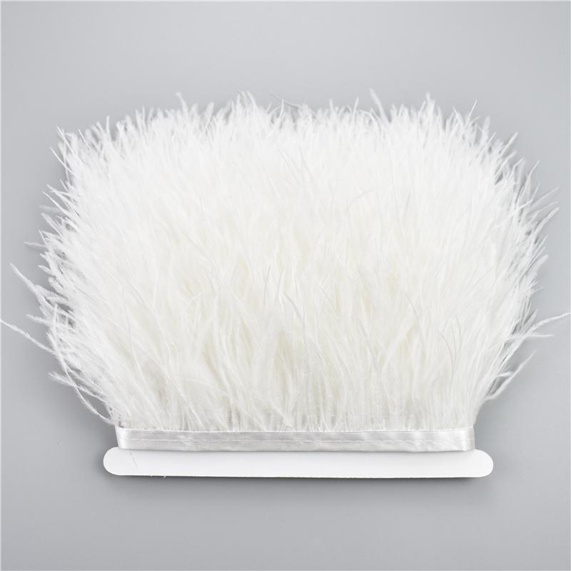 Перья1Метр Натуральная бахрома из страусиных перьев 8-10 см Цветные пушистые перья Отделка для шитья платьев Декор одежды Декор для вечеринок