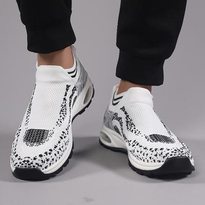 Весенне-осенние кроссовки для бега, носки, танкетка, спортивная обувь, воздушная подушка, толстая подошва, кроссовки-качалки с воздушной подушкой, обувь для бега, спорта, путешествий