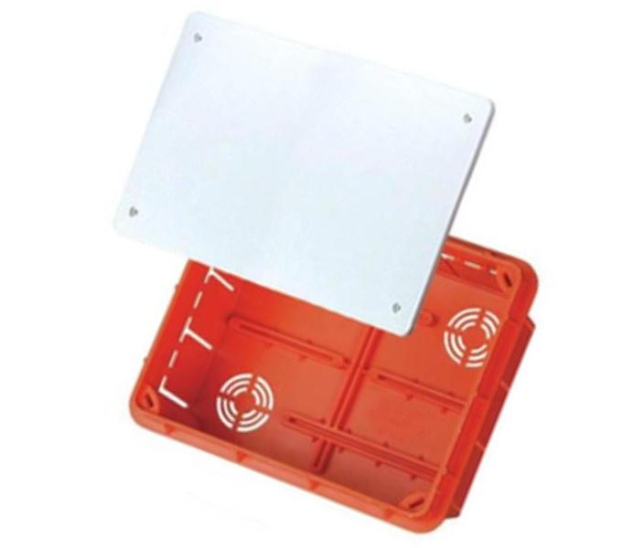 Triple Flush-Mounted Installation Box for Plasterboard, Deepened