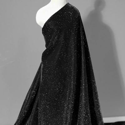 100x140 см блестящий бархат звездная ткань для пошива платьев мягкая и гладкая сотканная неэластичная по полметра