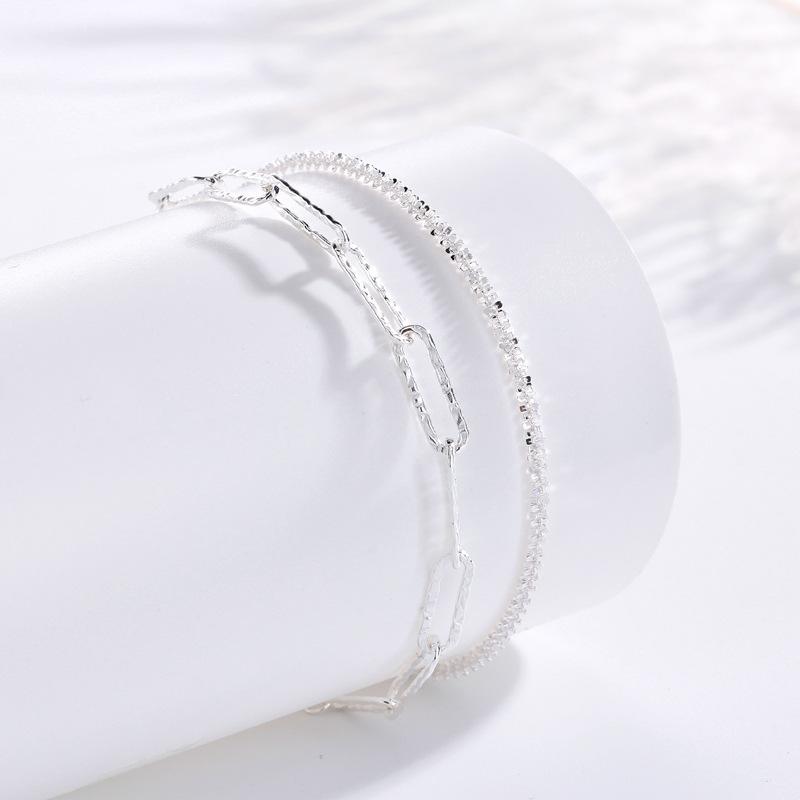 Искрящийся браслет Женская индивидуальность Простой нишевый дизайн Темперамент Универсальный Ins Stacking Ношение ювелирных изделий Женщины