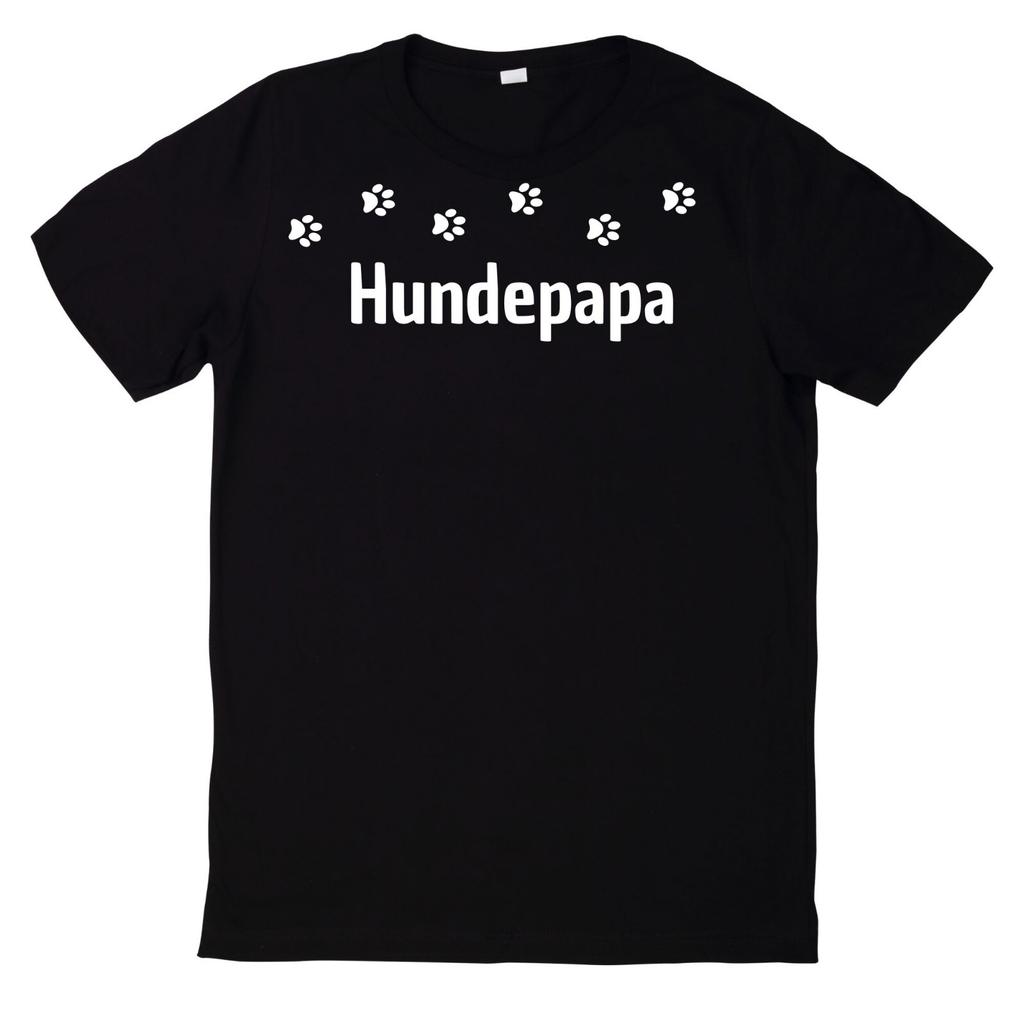 T-Shirt Hundepapa mit Pfote Motiv BaumwolleWird in neuem Fenster oder Tab geöffnet