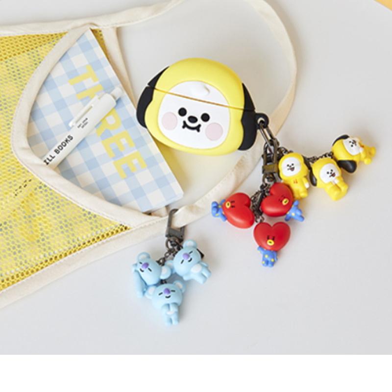 Официальный брелок для ключей BTS BT21 Wageul Wageul, брелок для ключей, аутентичный