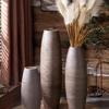 Большая напольная керамическая ваза в стиле ваби-саби для сухоцветов - Идеально подходит для декора отеля, двора или дома