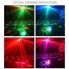 RGB DJ Дискотечные огни с голосовым управлением и лазерный проектор XNE45, идеально подходящие для семейных вечеринок, свадеб, дней рождений, светомузыка для выступлений