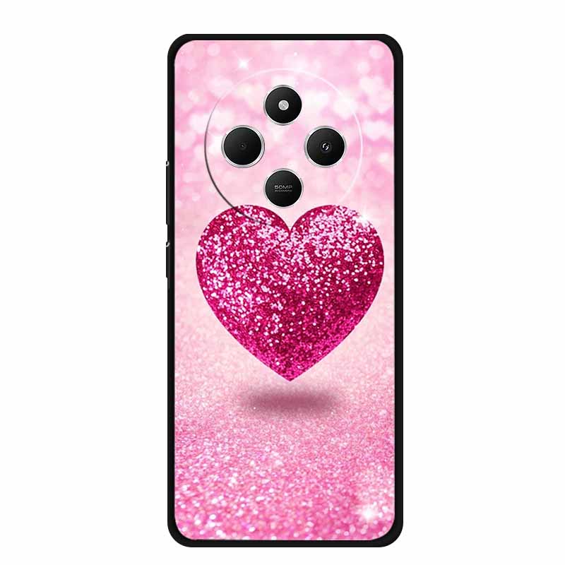 Phone Case For Xiaomi Redmi 14C Back Cover Case 14 C Black Silicone Soft Funda For Redmi 14C Case Redmi14C 6.88" Shockproof Bag