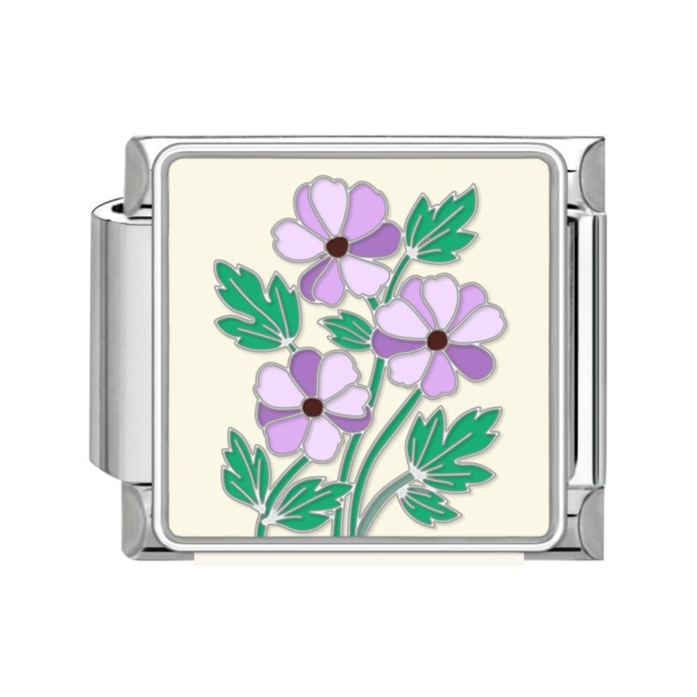Flower Module Bracelet Accessories Stainless Steel Jewelry New Charm Bracelet Link Women's