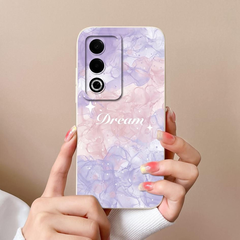 Для OPPO A3X K12X C63 A3 Pro Realme 12 13 Plus новый чехол милый сладкий стиль красивые облачные цветы тонкий жидкий силиконовый противоударный защитный чехол для OPPO Capa