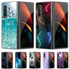 Чехол для Samsung Z Fold 5 Милый Модный Жесткий Прозрачный Чехол для Телефона для Samsung Galaxy Z Fold5 5G ZFold 4 6 5G Защитный Чехол ZFold6