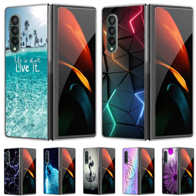 Чехол для Samsung Z Fold 5 Милый Модный Жесткий Прозрачный Чехол для Телефона для Samsung Galaxy Z Fold5 5G ZFold 4 6 5G Защитный Чехол ZFold6