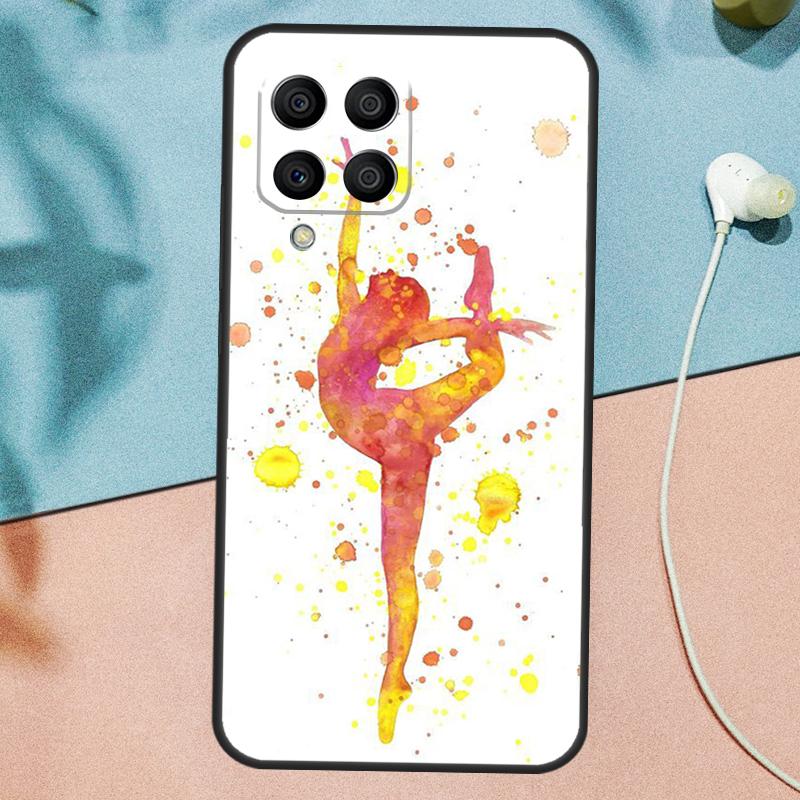 Футляр для Samsung Galaxy M31 M11 M21 M14 M34 M54 M12 M32 M52 M15 M13 M16 M36 M56 M53 M35 M55 с рисунком в стиле масляной живописи 'Гимнастика'