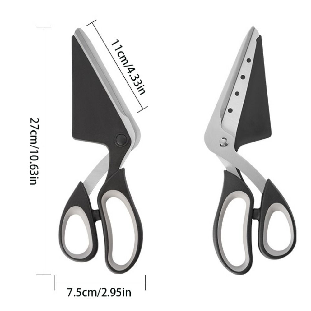Handle Detachable Ultra Sharp Stainless Steel Pizza Shovel Pizza Scissors Kitchen Tool Pizza Cutter