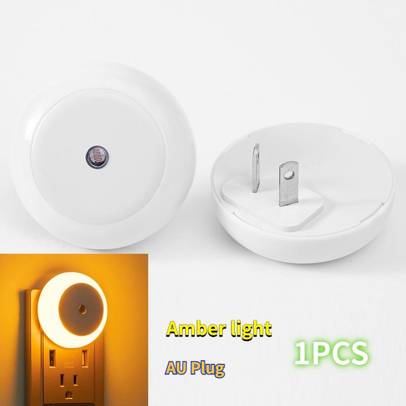 Intelligent Light Control Induction Light, Small Night Light, White Light, Blue Light, Red Light, Warm Light, Amber Light, Smart Home